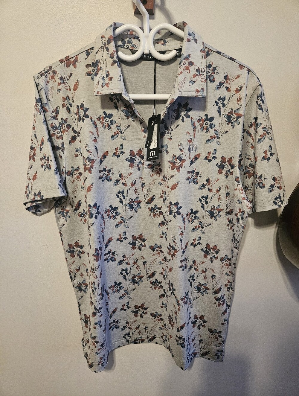 Men's Flower Print Golf Polo